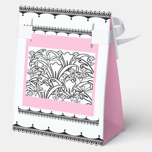 Bloementuin roze bedankdoosjes (Achterkant)