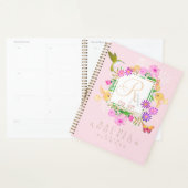 Bloementuin roze Monogram Planner (Display)