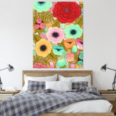 Bloementuin schilderij Art Pip Gerard Canvas Afdruk (Insitu (Slaapkamer))