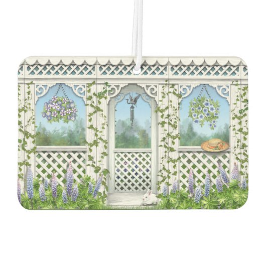 bloementuin tuinhuisje ontwerp luchtverfrisser (Achterkant)