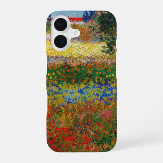 Bloementuin, Van Gogh iPhone 16 Hoesje (Achterkant)