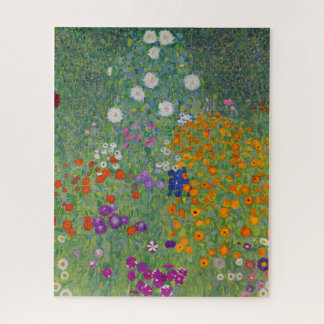 Bloementuin van Gustav Klimt Legpuzzel