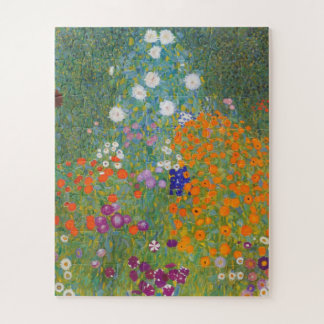 Bloementuin van Gustav Klimt Legpuzzel