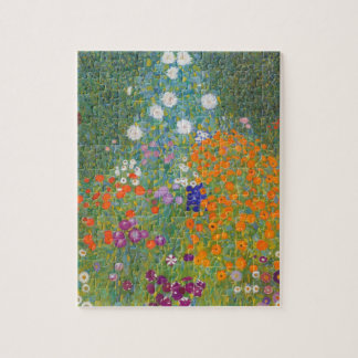 Bloementuin van Gustav Klimt Legpuzzel