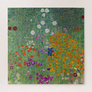 Bloementuin van Gustav Klimt Legpuzzel