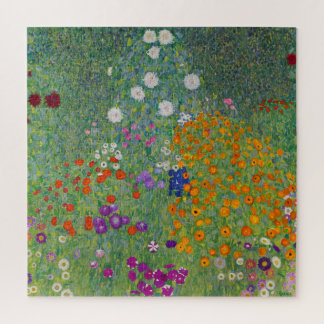 Bloementuin van Gustav Klimt Legpuzzel