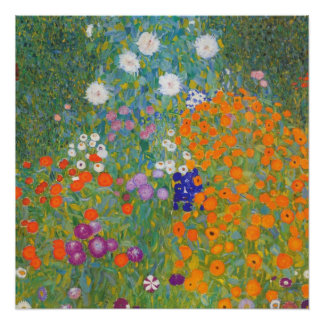 Bloementuin van Gustav Klimt Perfect Poster