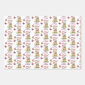 Bloementuin vlinders libellen Waterverf Inpakpapier Vel (Voorkant)