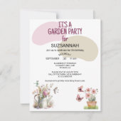 Bloementuin vlinders libellen Waterverf Kaart (Voorkant)