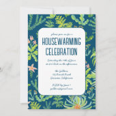 Bloementuin Waterverf Custom HOUSEWARMING PARTY Kaart (Voorkant)