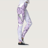  bloementuin wit en paars modern leggings (Rechts)