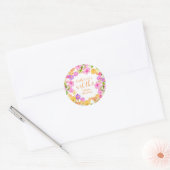 Bloementuin wit ronde sticker (Envelop)