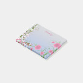 Bloementuin Wit & Roze Bloemen Gepersonaliseerd Post-it® Notes (Schuin)