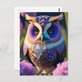 Bloemenuil, postcrossing briefkaart (Voorkant / Achterkant)