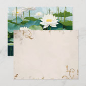 Bloemenuitnodiging briefkaart (Voorkant / Achterkant)