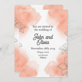 bloemenuitnodiging kaart (Voorkant / Achterkant)