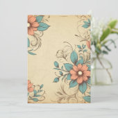 Bloemenuitnodiging Kaart (Staand voorkant)