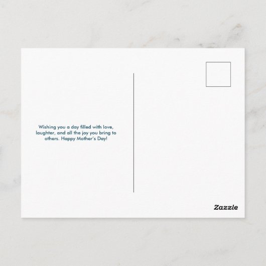 Bloemenuitsnijding Moederdag Briefkaart (Achterkant)