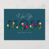 Bloemenuitsnijding Moederdag Briefkaart (Voorkant)