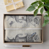 Bloemenurn met vogel & bij tissuepapier (Geschenk)