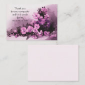 bloemenvaas dank je wel kaart notitiekaartje (Voorkant / Achterkant)