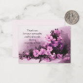 bloemenvaas dank je wel kaart notitiekaartje (Voorkant / Achterkant in situ)