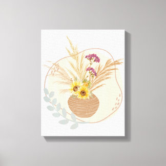 Bloemenvase Bloemstuk wandkunst Canvas Afdruk