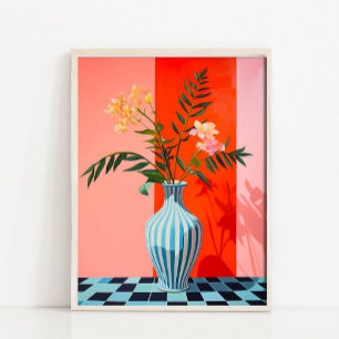 Bloemenvase Kunstprint, Abstract Stilleven Olie Sc Poster