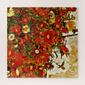 Bloemenveld - Kunstwerk van Egon Schiele Legpuzzel (Horizontaal)