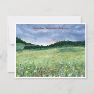Bloemenveld Landschap Briefkaart