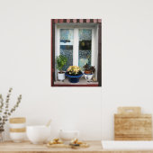 bloemenvenster poster (Keuken)