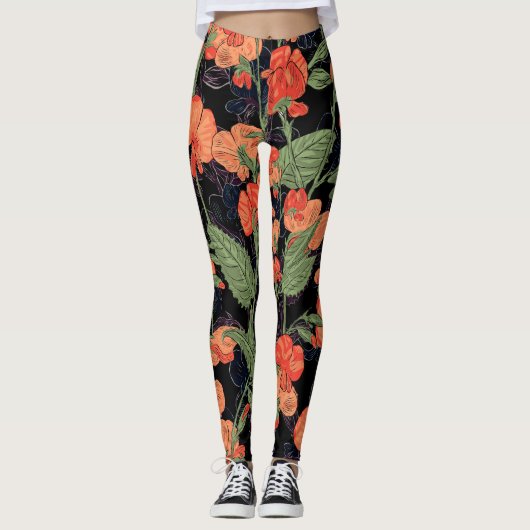 bloemenverhitting leggings (Voorkant)
