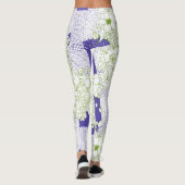 Bloemenverstoring - Abstracte botanische Leggings (Achterkant)