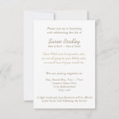 Bloemenviering van het leven 3 Uitnodiging (Achterkant)