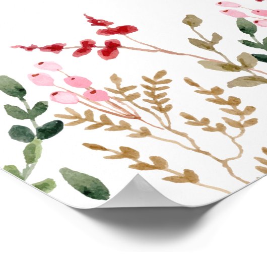 Bloemenviering van het leven Foto Download begrafe Poster (Hoek)