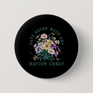Bloemenvlinders Anti Trump Democraat President L Ronde Button 5,7 Cm