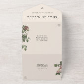  bloemenvlinders bruiloft all in one uitnodiging (Buitenkant)