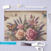  Bloemenvlinders Eiffeltoren decoupage Tissuepapier (Craft)