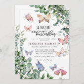 Bloemenvlinders | Eucalyptus-Vrijgezellenfeest Kaart (Voorkant / Achterkant)