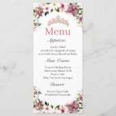 Bloemenvlinders Quinceañera Menu (Voorkant)
