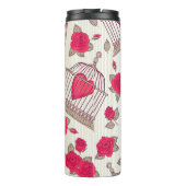 Bloemenvogelkooien Rozen Patroon Thermosbeker (Achterkant)