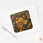 bloemenvonken vierkante sticker (Envelop)