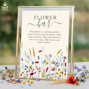 Bloemenweide Bloemen Bar Bedank Favoriet Poster