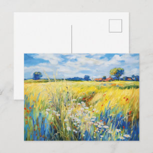 Bloemenweide langs de Havel-rivier Briefkaart