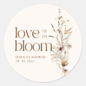 Bloemenweide Liefde is in bloei Ronde Sticker (Voorkant)