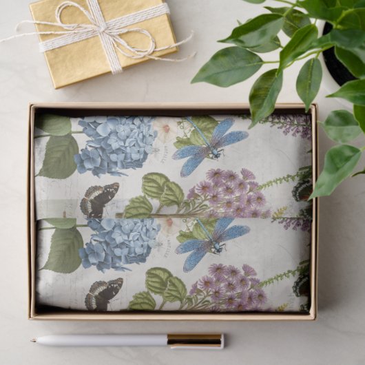 Bloemenweide Vlinder Ephemera Decoupage Tissuepapier (Geschenk)