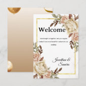 Bloemenwelkomstkaart Kaart (Voorkant / Achterkant)