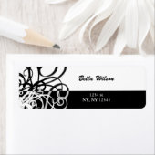 Bloemenwervelingen Adreslabel Etiket (Insitu)