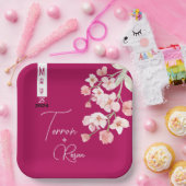 Bloemenwijn Papieren Bordje (Feest)