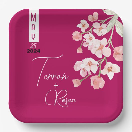 Bloemenwijn Papieren Bordje (Voorkant)